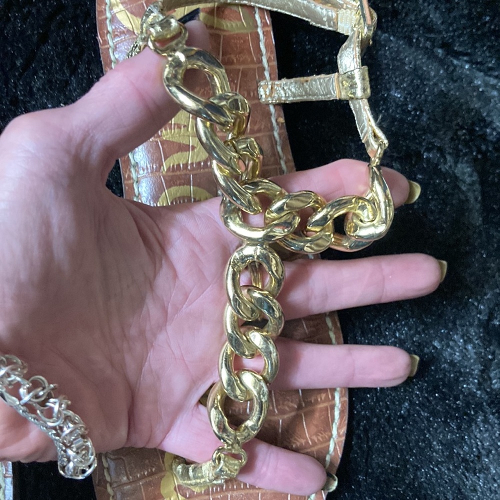 Sam Edelman Gold sandals size 6 1/2 - Picture 2 of 3
